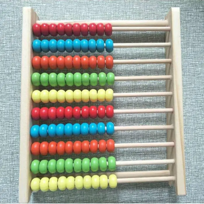 Mainan Berhitung Sempoa Warna Kayu