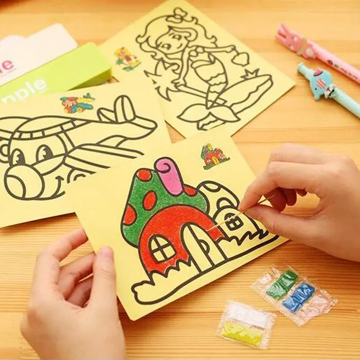 DIY Mewarnai Pasir Kecil