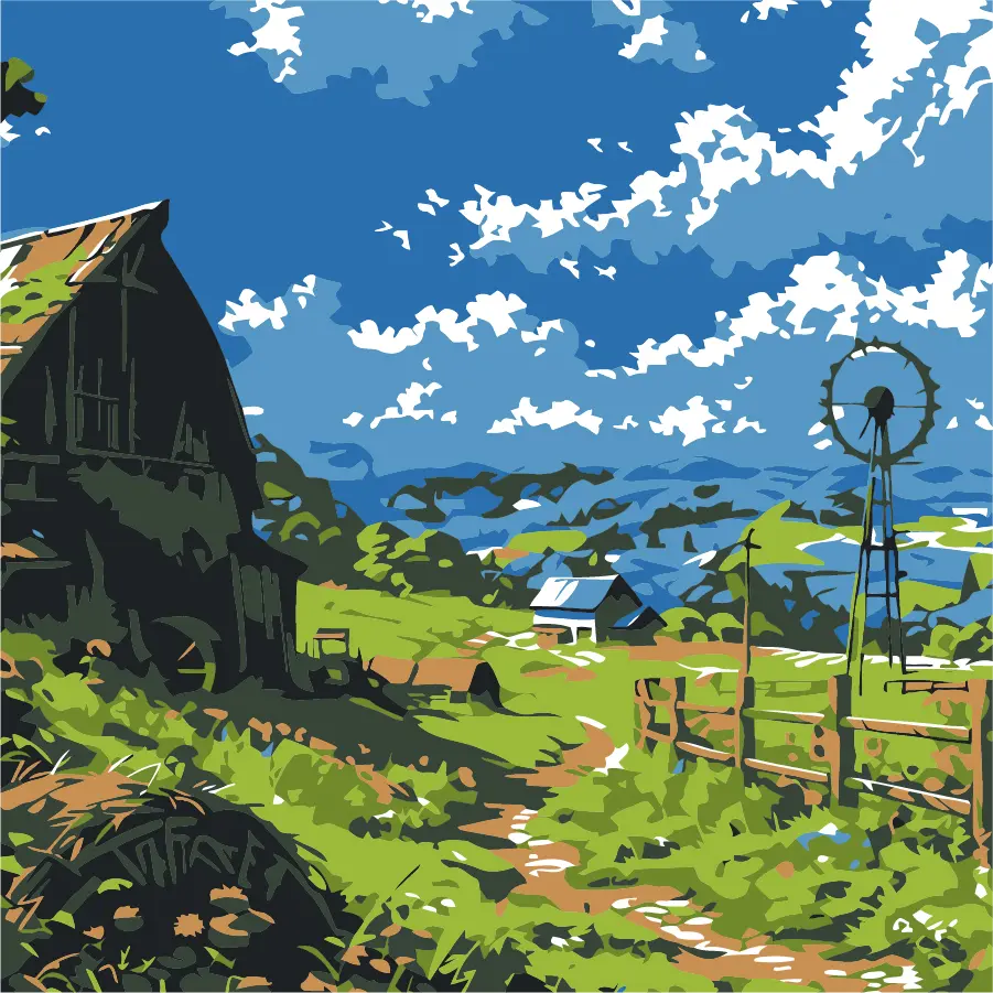 Canvas Painting - Pemandangan